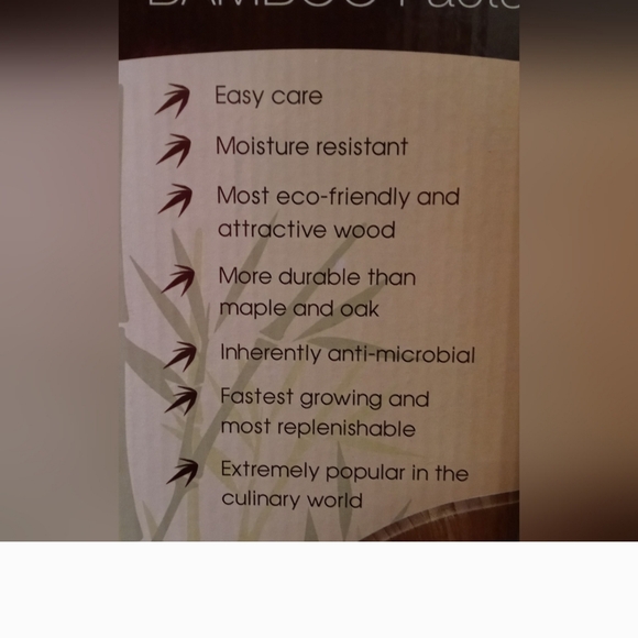 Gourmet Bamboo Salad Bowl Set Serveware 3pc - Picture 3 of 4